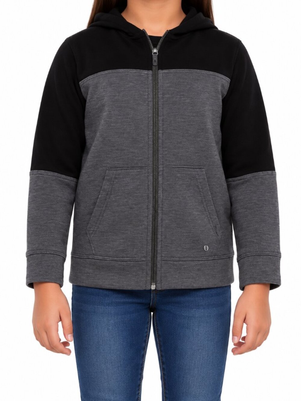 Xersion Girls' Zip Up Sweater, M